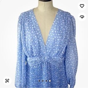 Alex Marie Mia Light Blue Polka Dot Dress